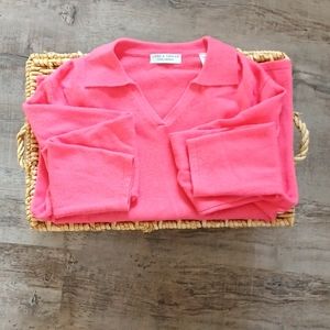 LORD & TAYLOR Collared Cashmere Sweater